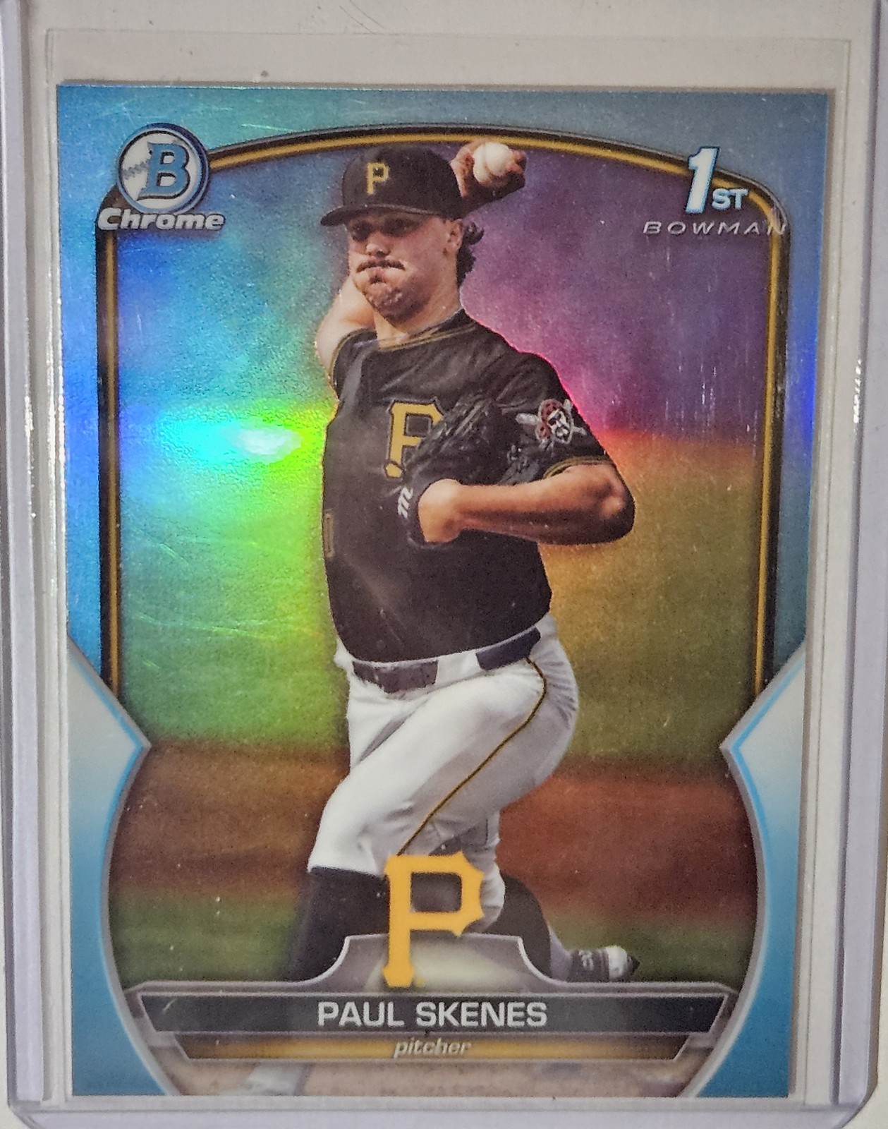 2023 Bowman Draft Chrome Paul Skenes #BDC-14 1st Bowman Sky Blue Refractor 🔥