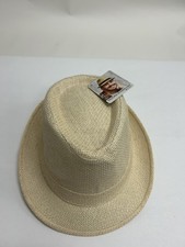 NEW Simplicity Fedora Straw Hat Beige-  One s...