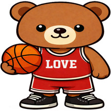 30 Custom Love Basketball Player Personalized Address Labels