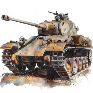 Military World War Tank Vehicle Self Adhesive Sticker