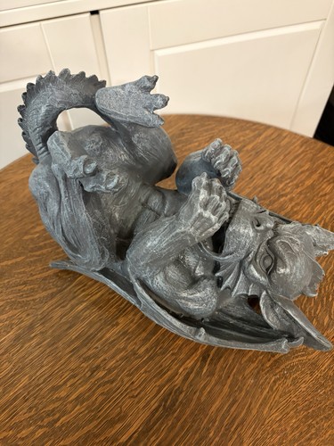 Gothic Fantasy Winged Drunken Gargoyle Wine Bottle Holder Figurine
