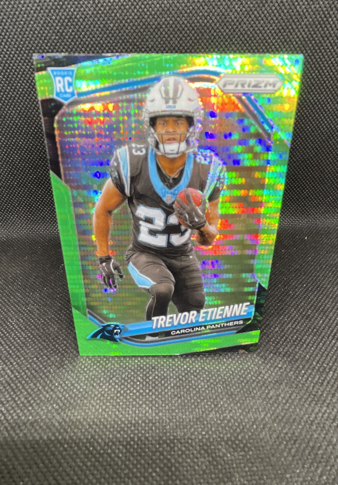 2025 Panini Prizm - Rookies Trevor Etienne #345 Neon Green Pulsar Prizm (RC)