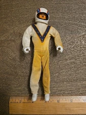 Vintage 1970s Ideal Evel Knievel Bendy Figure with Helmet & Jumpsuit 7" See All