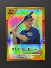2005 Bowman Chrome Draft Gold Refractor #BDP19 Clint Barmes 41/50 ROCKIES