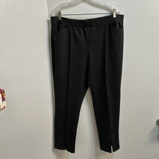 Isaac Mizrahi Live Petite Ponte Pant Pitch Black Petite Large EUC