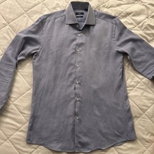 Boss Hugo Boss Men 41 16 Dress Shirt Blue