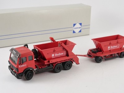 Conrad D Nr. 30108 Mercedes Lkw Buchen Kipper Anhänger Nie Gespielt Box 1/50