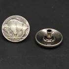 Buffalo Nickel  Line 24 Snap Button  Decorative Snap Cap Socket Eyelet Stud