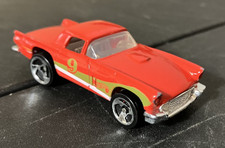 Red 1957 Ford Thunderbird 3-Spoke 1998 Casting - Hot Wheels 1:64 Diecast - CLEAN