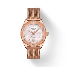 Tissot PR 100 Sport Chic Pink MOP Dial Rose Gold Women's Watch T1019103315100