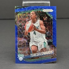 2025 Panini Prizm WNBA Basketball Card Teresa Edwards #126 Blue Velocity Prizm
