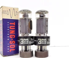 Near Perfect Matched Pair of 1963 3M Revere Wollensak/Tung Sol 7591 Vacuum Tubes