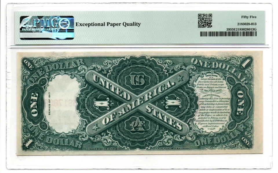 Fr. 39 1917 Legal Tender Note Speelman / White PMG About Uncirculated 55 EPQ - Image 2 of 2