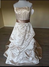Oleg Cassini Beaded Ivory Strapless Bridal Gown Sz 16 NWT (See Flower Girl Gown)