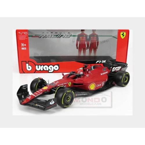 1:18 BURAGO Ferrari F1-75 #16 2022 Charles Leclerc Yellow Wheels BU16811LE - Immagine 2 di 2