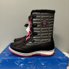 Totes Kids   Girls Snow Boots   Kylie   Black/Pink Size 5M   New