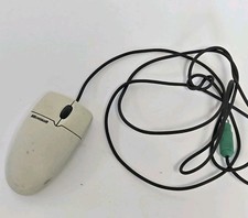 Vintage Microsoft Mouse Wheel 3.0 PS/2 X05-95266 83351-576 Mechanical Ball Wired