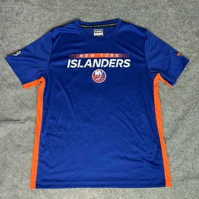 New York Islanders Shirt Mens Large Blue Orange NHL Hockey Authentic Pro  Tee