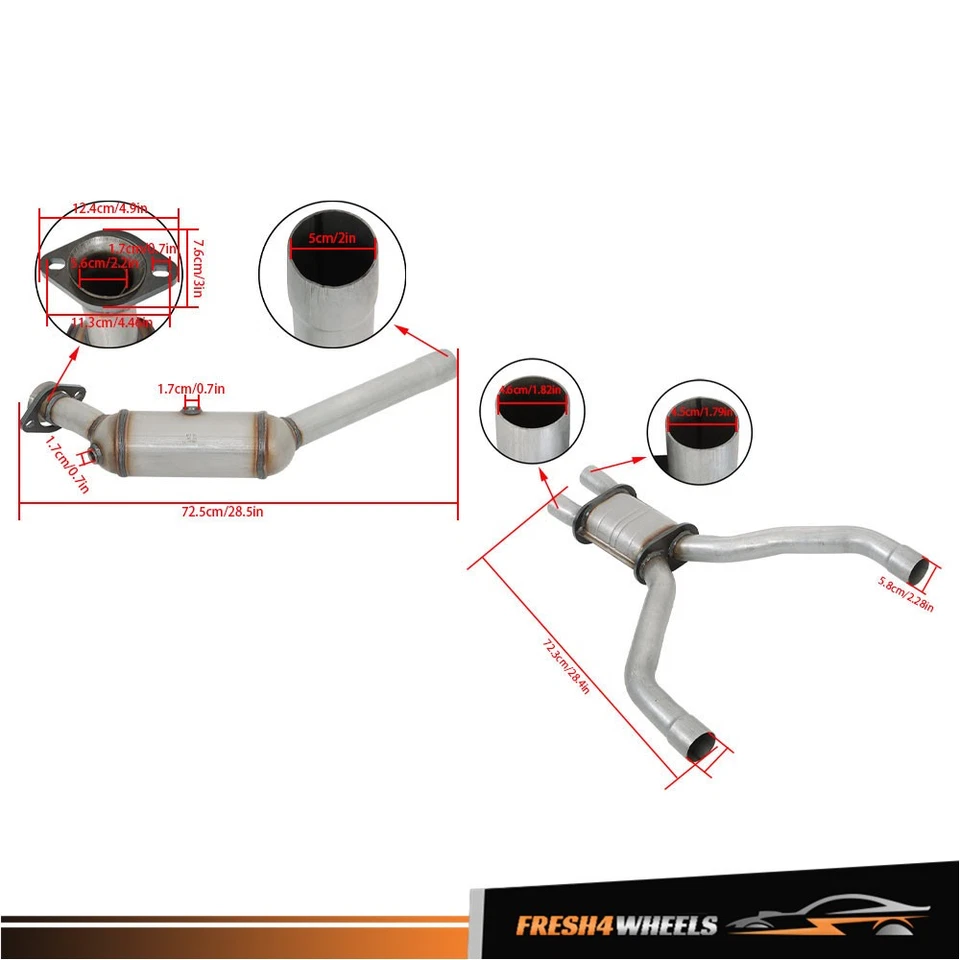 Catalytic Converter Set For 2003-2005 Ford Thunderbird / 2003-06 Lincoln LS 3.9L - Image 4 of 4