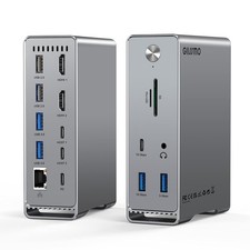 MacBook Docking Station, 14-in-2 Dual USB C Docking Station Dual Monitor for ...