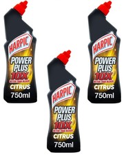 3 x 750ml Harpic Power Plus Toilet Cleaner With Unique Power Formula - Citrus 4.88 per litre