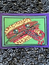 ACEO Original Monster Burger 🍔 miniature Painting