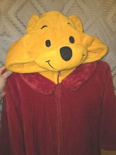 Winnie The Pooh Adult One Piece Size S Costume Pajamas Plush