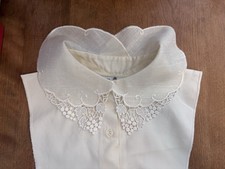 Mark Cross Lace  Dickey  Collar with Grapes and Grape Leaves   Never Worn