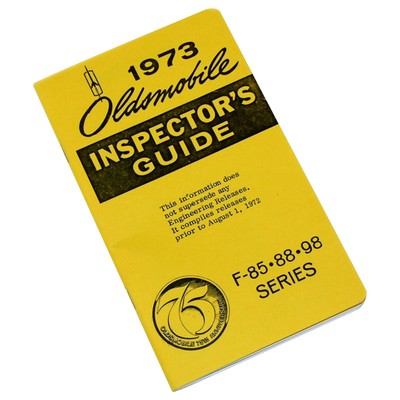 1973 Oldsmobile Cutlass 442 W30 W3 Inspectors Guide 1pc