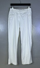 Sandro Women s White Straight Leg Classic Trousers Size 6 Quite Luxury Old Money