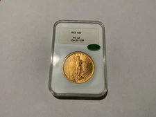 1923  $20 NGC MS62 CAC Saint Gaudens . RARE NGC 2.1 White Label Holder .