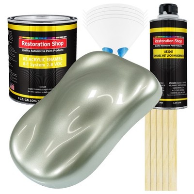 Restoration Shop Sage Green Metallic Acrylic Enamel Gallon Kit, Auto Paint