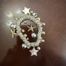 Stretchy Metal Women s Stars, Beads, Jingle Bells Bracelet