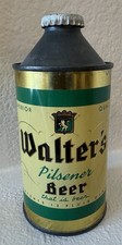 Walter's Pilsner Beer Cone Top Beer Can, Walter Brewing Company, EAU Claire, WS