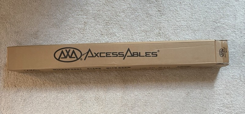 AxcessAbles Mic Stand Floor with Tripod Base & Boom Arm, Quick Release Clutch...