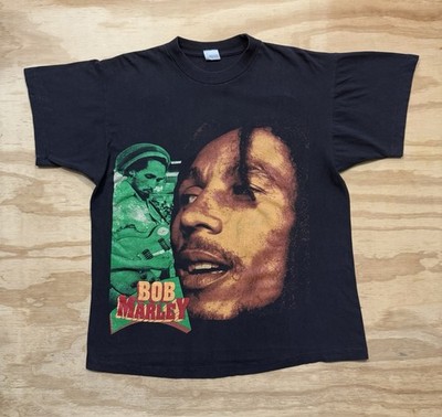 Vintage Bob Marley T-Shirt No Woman No Cry Rap Tee 90s Reggae L Single-Stitch