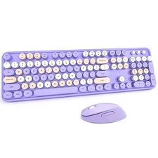 Mofii Wireless Keyboard and Mouse Combo Sweet Purple