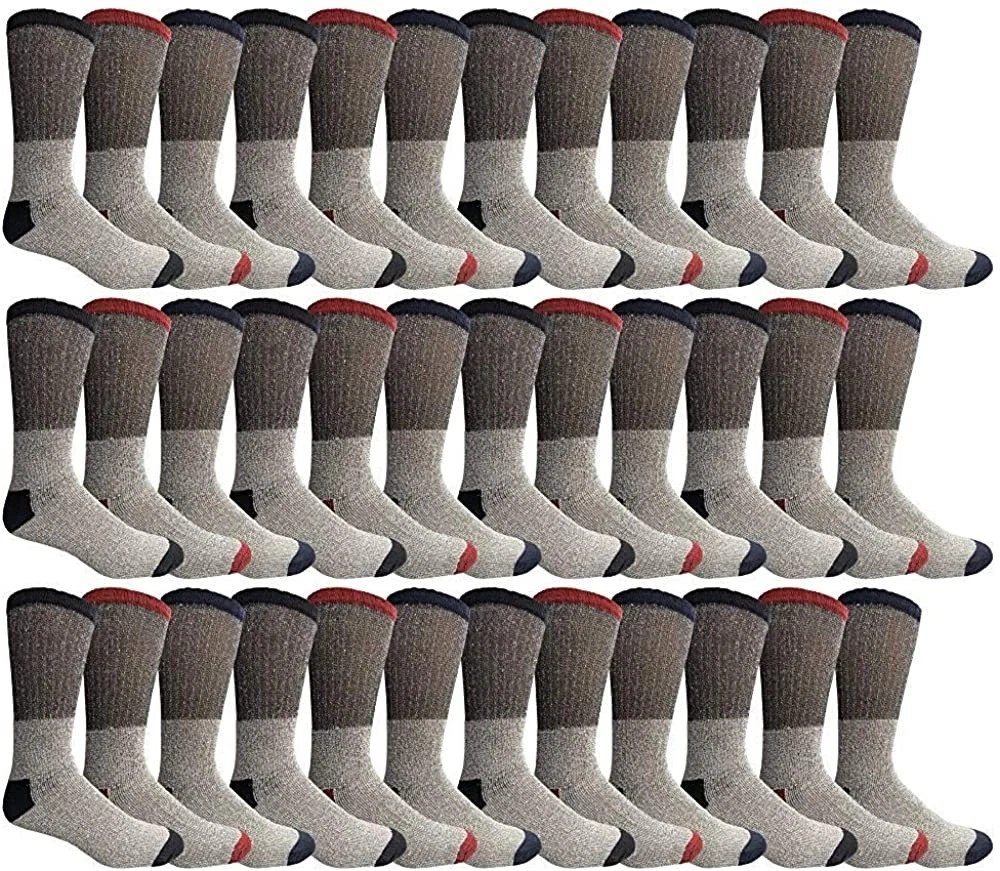 36 Mens & Womens Cotton Thermal Crew Socks, Boot Sock (Assorted Women (9-11))
Opens in a new window