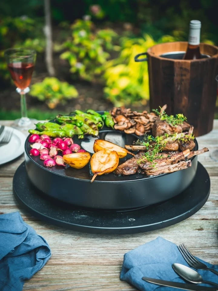 OFYR Tabl’O Table Grill – Portable Cast Iron Charcoal Tabletop BBQ Cooker