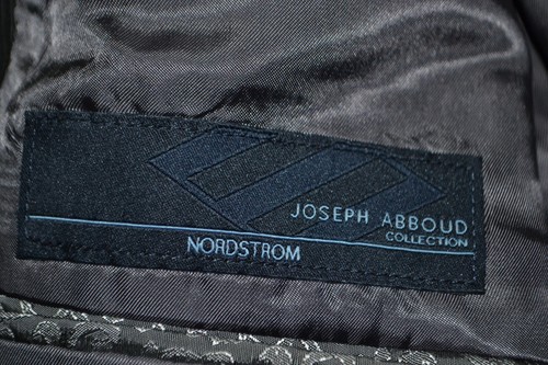 Joseph Abboud Men Black Super 120s Striped 2 Front Button Suit Sz 42R Wst 36x30 - Picture 11 of 20