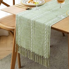 Farmhouse Table Runner Rustic Table Runners 72 Inches Long Cotton Linen Boho Tab
