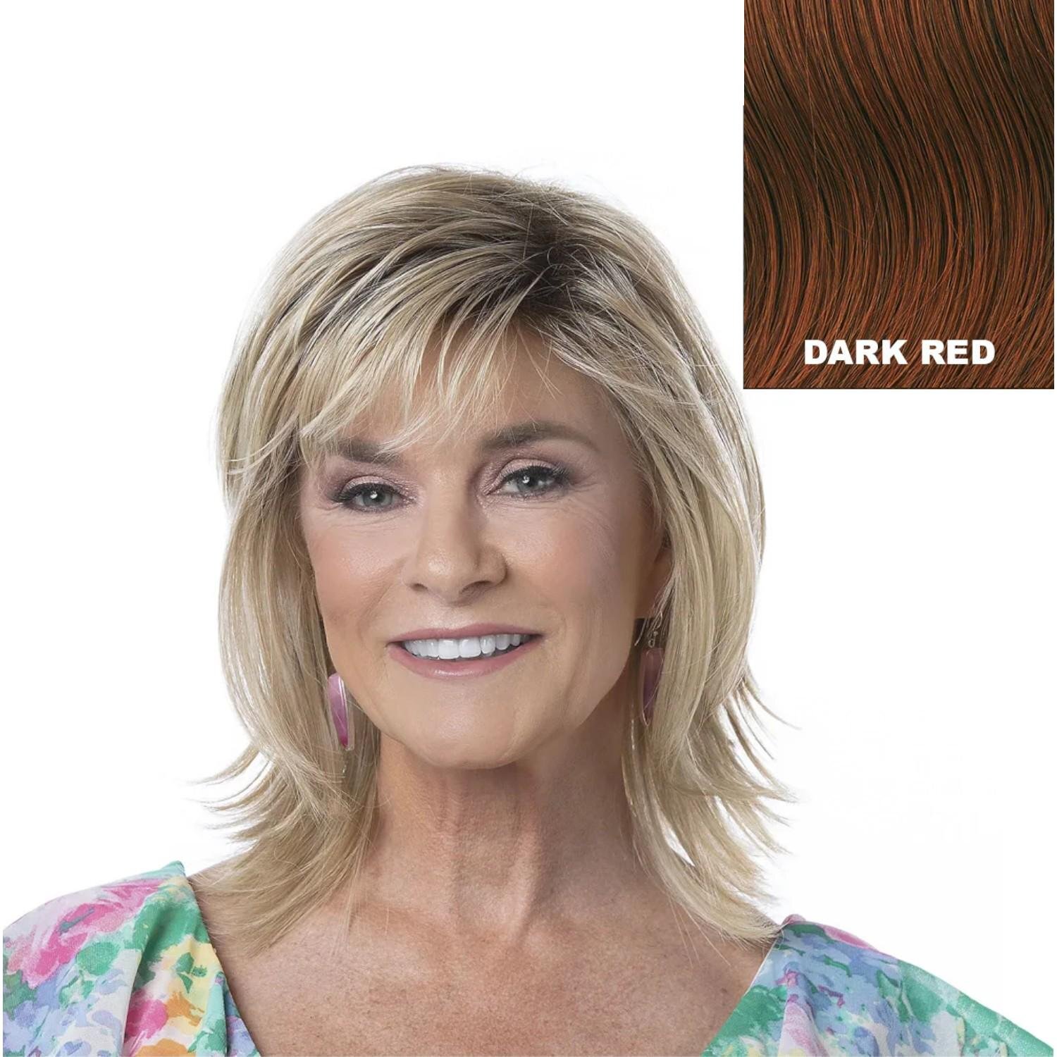 Тони Браттин (Toni Brattin) Стильный парик с длинными волосами темно-красного цвета