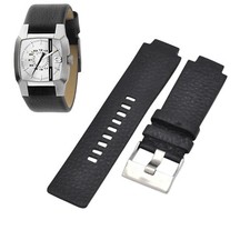 DZ1091 27mm Black Leather Watch Strap For Diesel