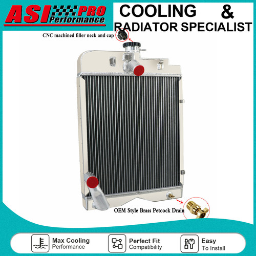 3 ROW RADIATOR For MASSEY FERGUSON TEA20 TE20 TO20 TO30 TO35 GAS 202 #181623M91 - Picture 2 of 15
