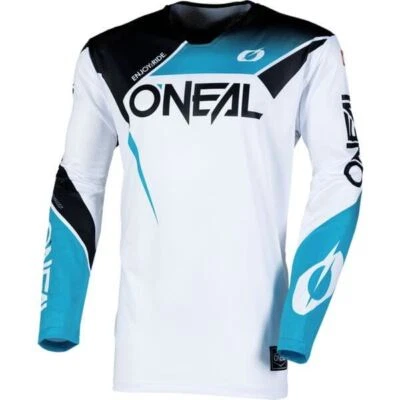 O'Neal Hardwear Air Camiseta Motocross Negro Blanco Teal Off Road Enduro - Imagen 1 de 2