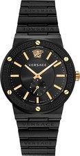 Versace VEVI00620 Greca Logo black Stainless Steel Men's Watch NEW