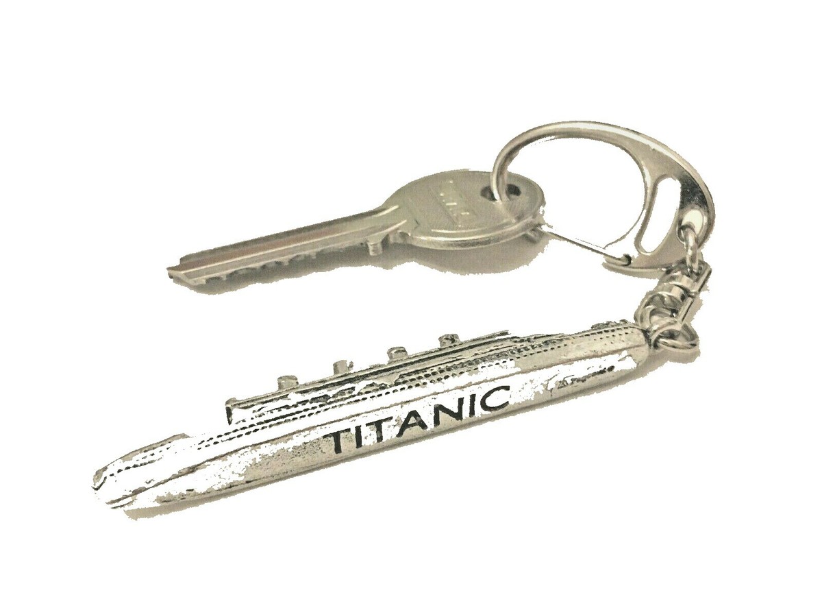 Titanic Schlüsselanhänger Aus Massivem Zinn – Handgefertigt In UK, 45x85 Mm, Inkl. Karabiner & Geschenkbeutel