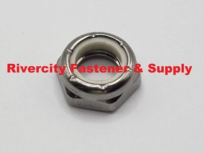 RIVERCITY FASTENER & SUPPLY (5) 1/2-13 Stainless Nylon Insert Lock Nut Thin Jam Half thick NTE 1/2x13
