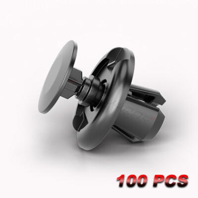 Set Of 100 Radiator Cover Clips 90467-08217 For Toyota 4Runner, Tacoma, Lexus GX470 - Black, Direct Fit 8 thumbnail image