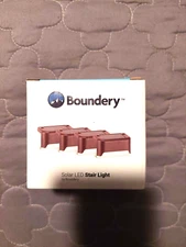 NEW Solar LED Stair - Deck - Fence - Dock Outdoor Light by Boundery - 4 Pack